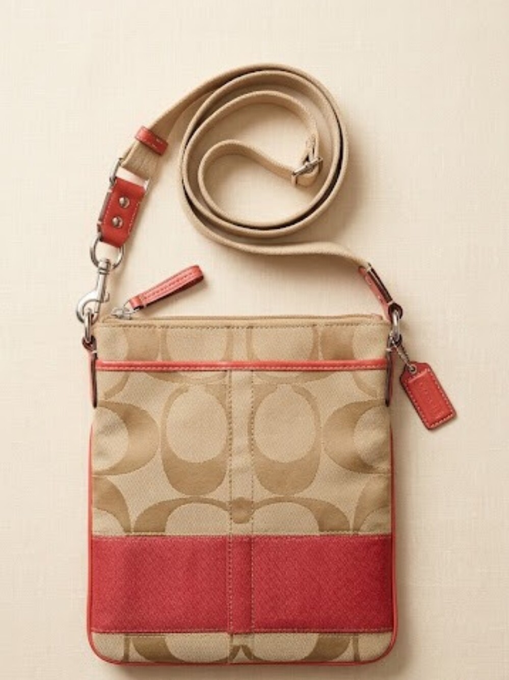 Coach Signature Swingpack Canvas Crossbody Bag